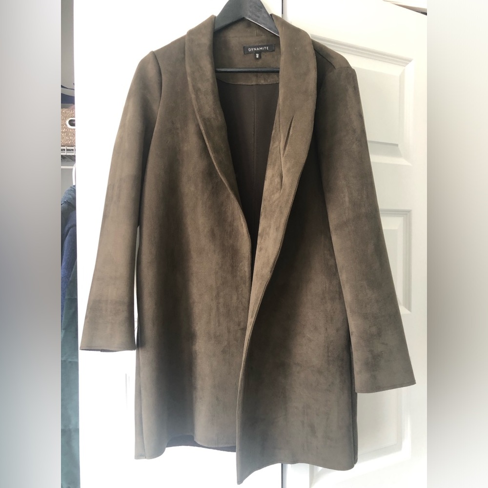Olive suede jacket size L